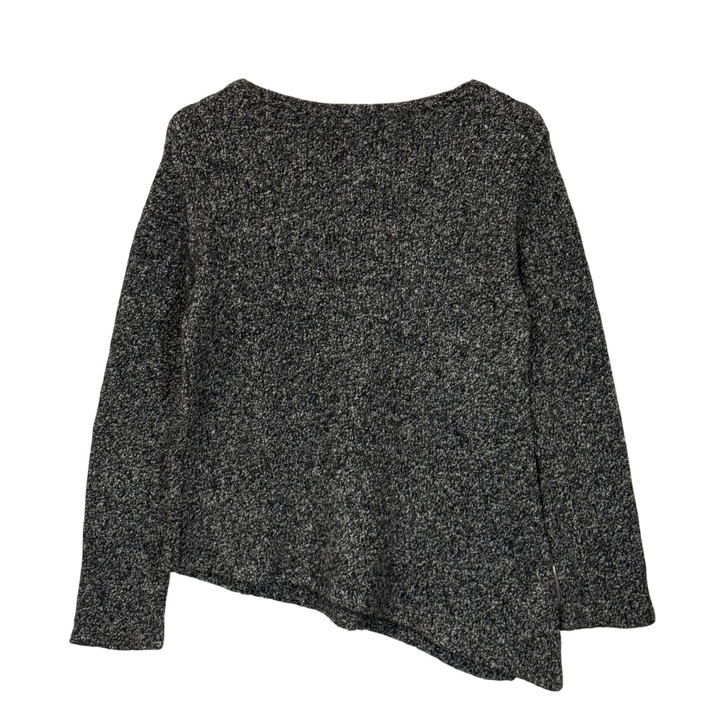 Pure Jill Sweater Womens XS Black Marled Asymmetrical Hem Wool Blend Pullover - Picture 9 of 10